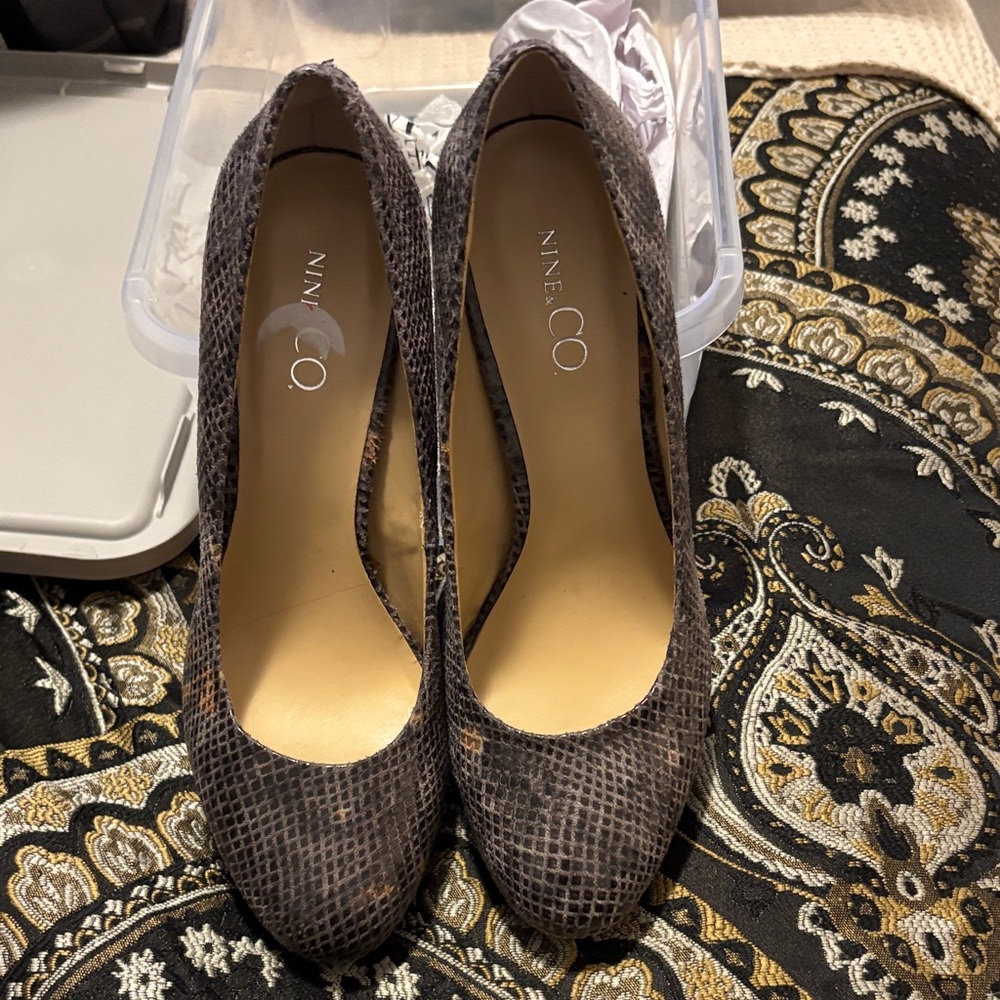 Nine West Snakeskin Pattern Heels